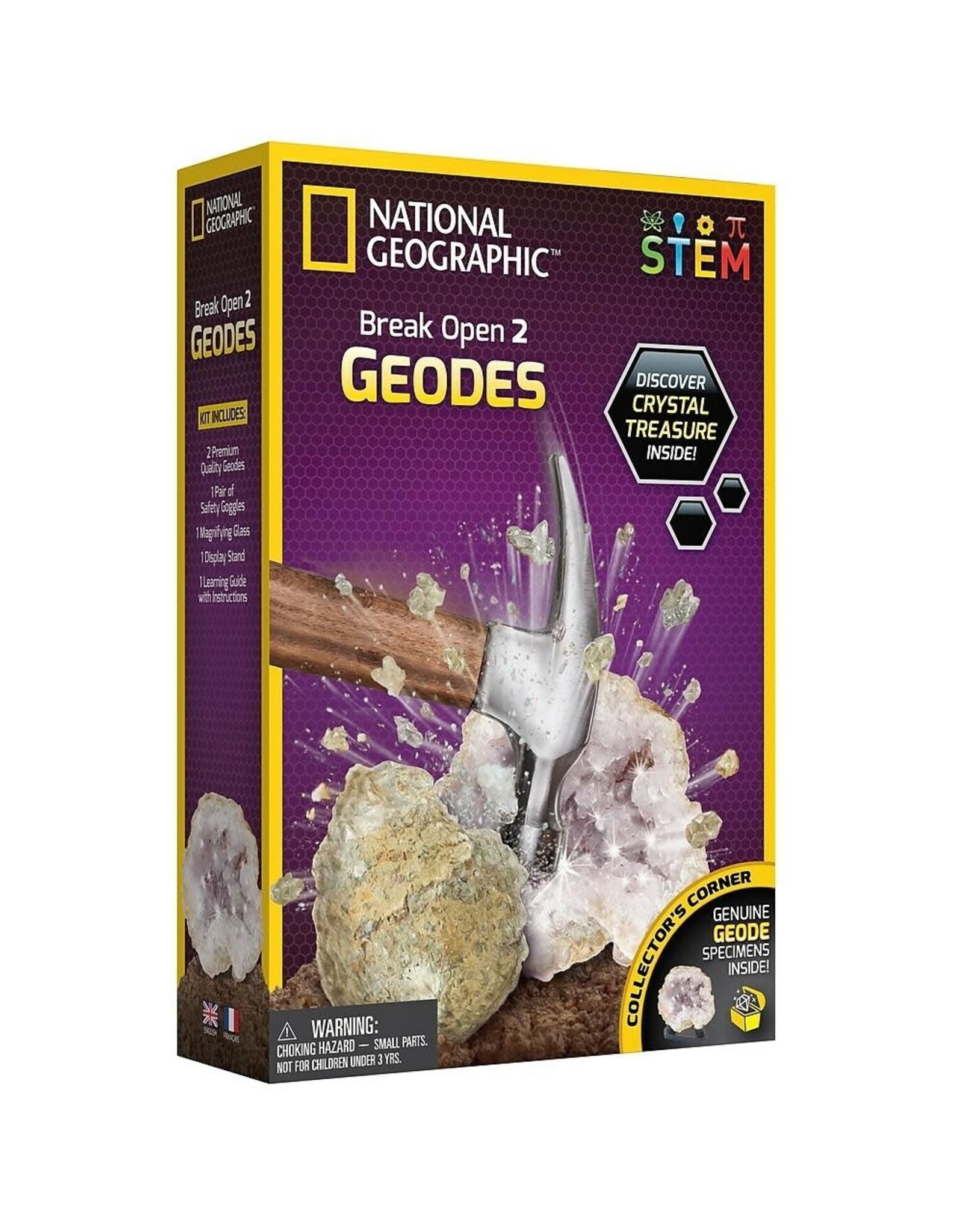 Incredible Novelties National Geographic Break Open 2 Real Geodes