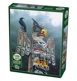 Cobble Hill Totem Pole in the Mist 1000 pc
