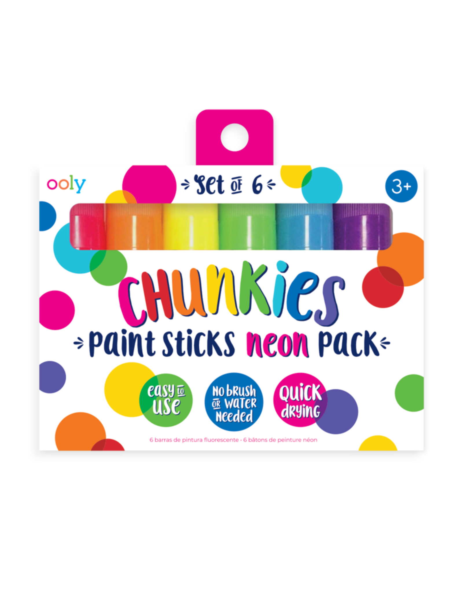 Ooly Chunkies Paint Sticks: Neon - Set of 6