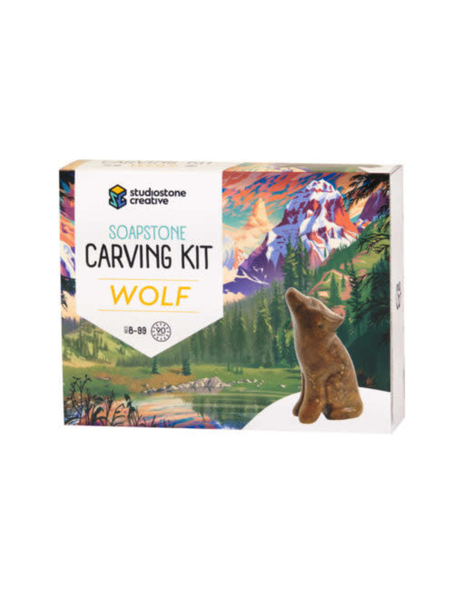 Studiostone Creative Soapstone Carving Kit - Wolf  (Made in Canada)