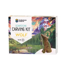 Studiostone Creative Soapstone Carving Kit - Wolf  (Made in Canada)