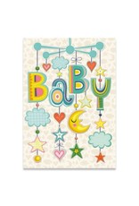 Peaceable Kingdom Baby Mobile Embossed and Foil Card