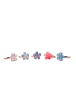 Great Pretenders Boutique Shimmer Flower Rings - 5 pcs