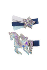 Great Pretenders Boutique Navy Unicorn Star Hairclip
