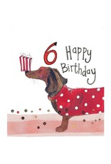 Alex Clark Art 6 Year Old Dachshund Birthday Card
