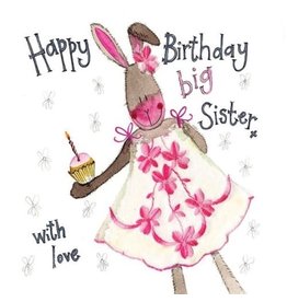 Alex Clark Art Big Sister Rabbit Birthday Card