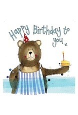 Alex Clark Art Bear & Cake Card