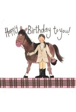 Alex Clark Art Girl & Pony Birthday Card