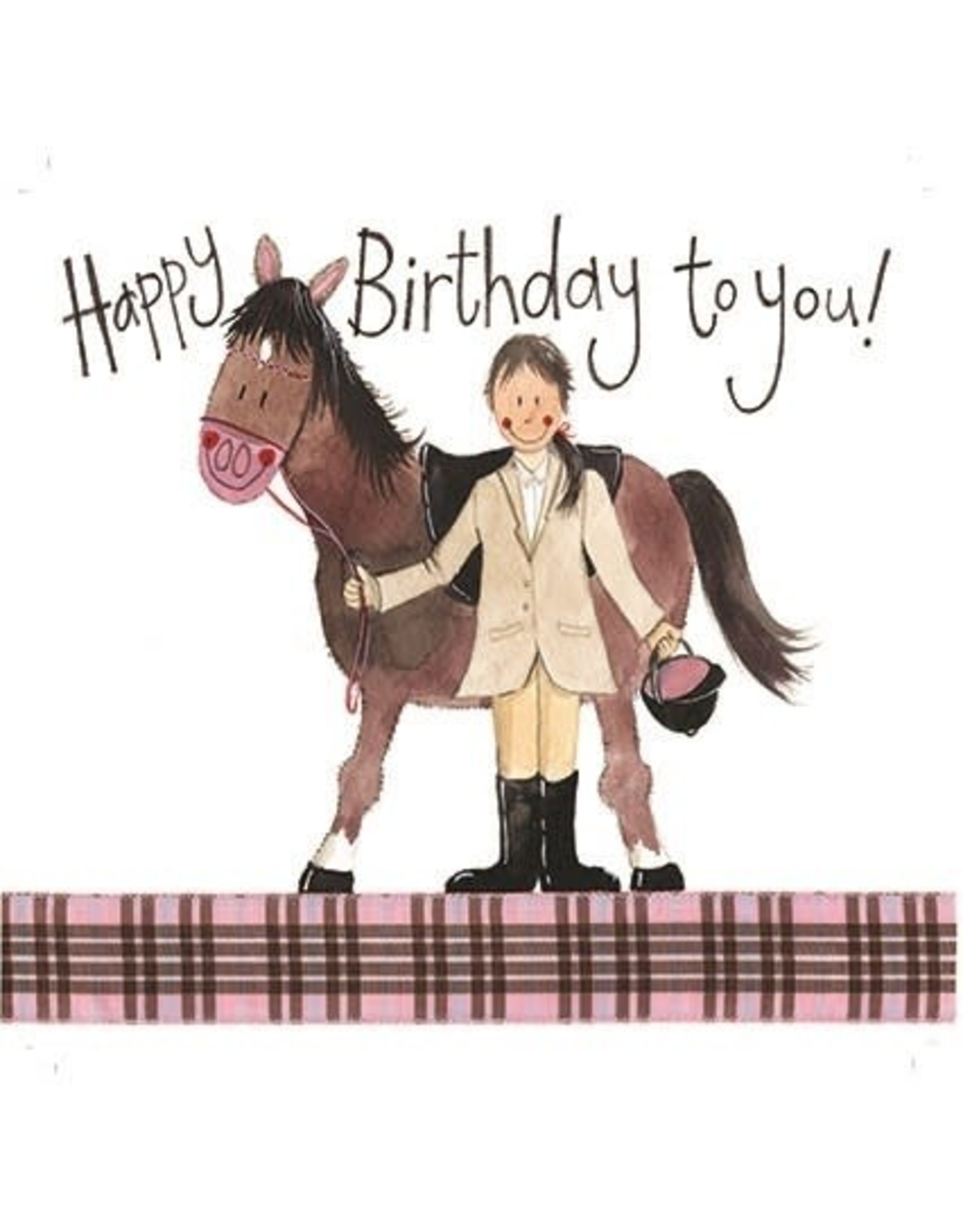 Alex Clark Art Girl & Pony Birthday Card