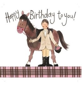 Alex Clark Art Girl & Pony Birthday Card