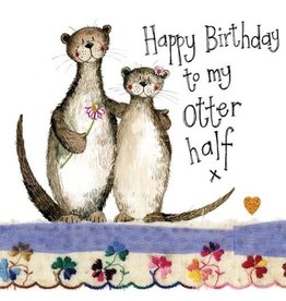 Alex Clark Art Otters Birthday Card