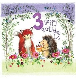 Alex Clark Art 3 Year Old Woodland Birthday Card