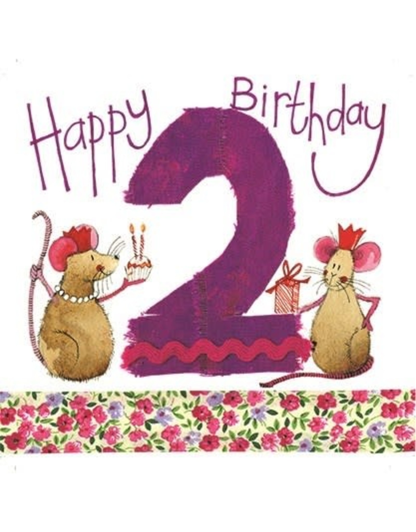 Alex Clark Art 2 Year Old Girl Birthday Card