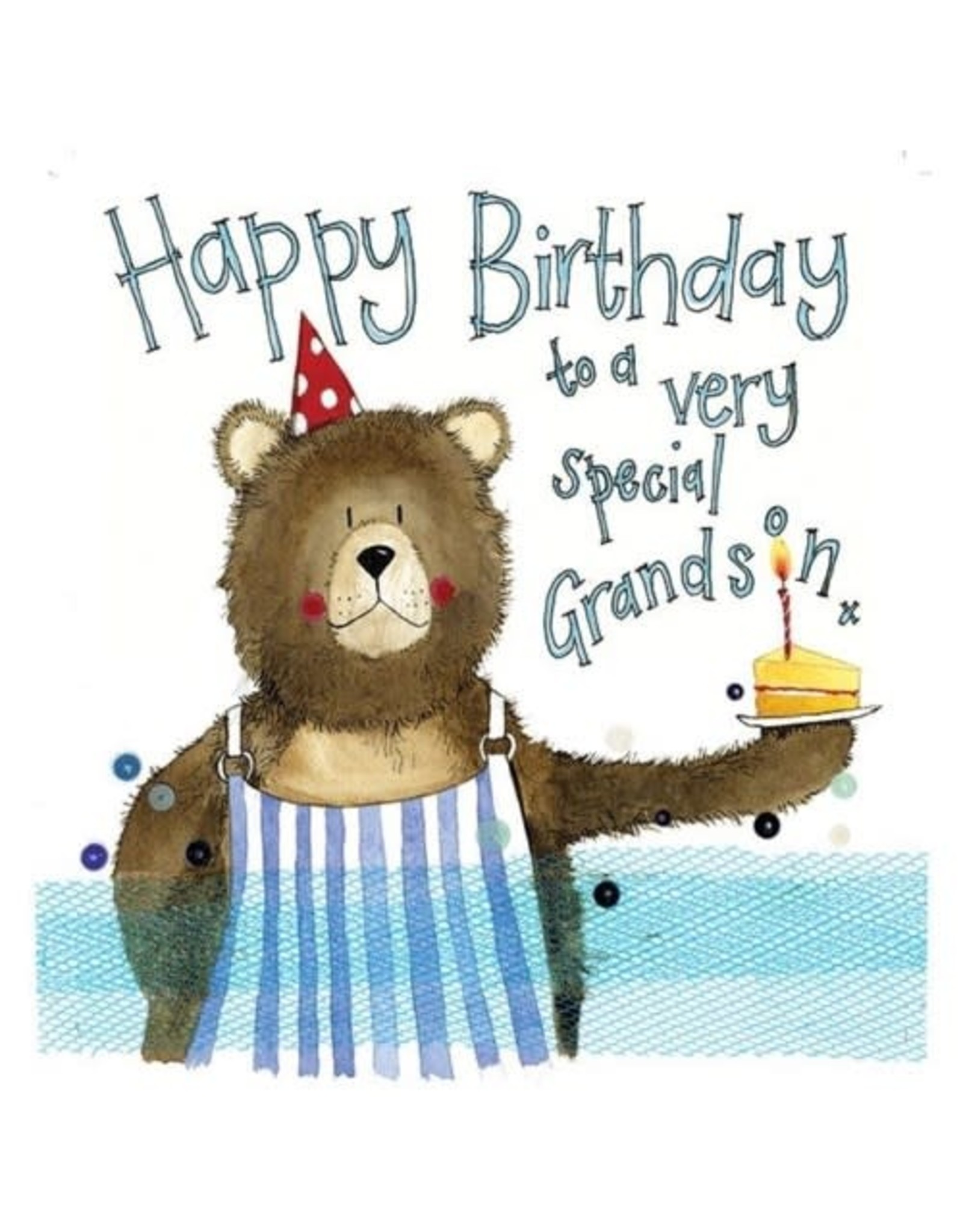 Alex Clark Art Grandson Bear Birthday Card