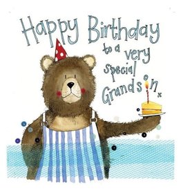 Alex Clark Art Grandson Bear Birthday Card