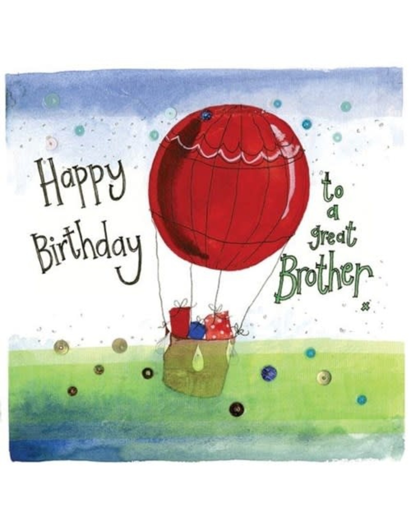 Alex Clark Art Brother Balloon Birthday Card