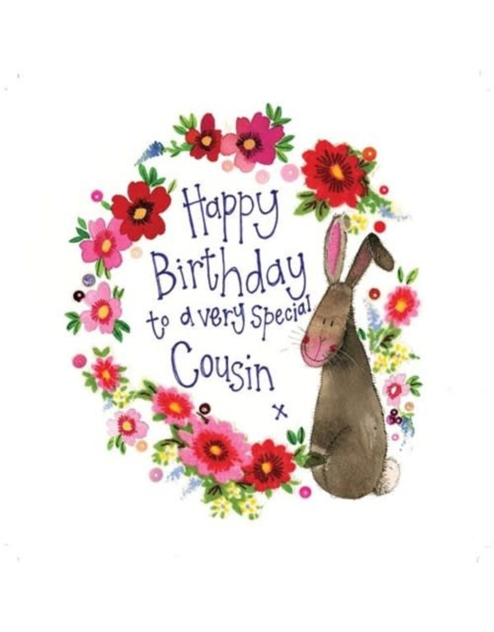 Alex Clark Art Cousin Rabbit Birthday Card