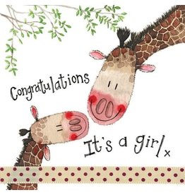 Alex Clark Art Giraffe Family Card