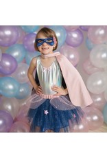 Great Pretenders Pink & Navy Super Duper Tutu, Cape, & Mask Set