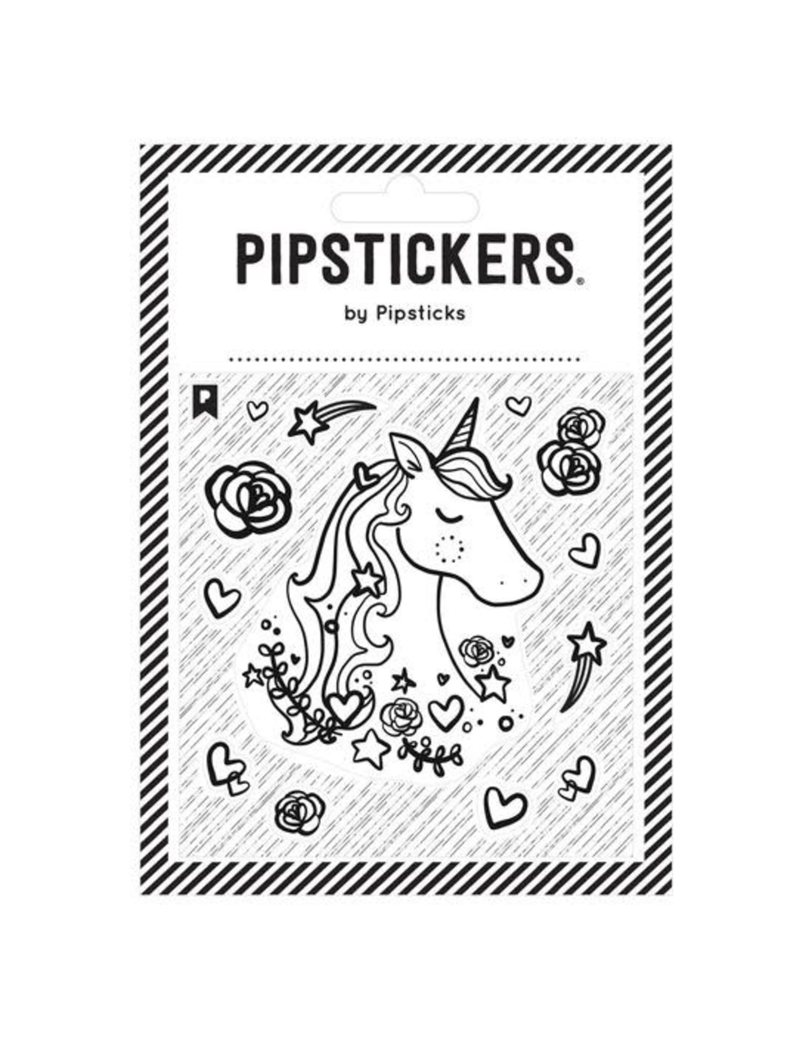 Pipsticks Color-in Unicorn Stickers