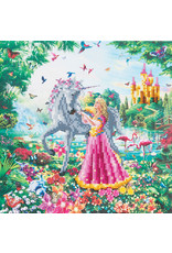 D.I.Y Crystal Art Kit Crystal Art Medium Framed Kit - The Princess and The Unicorn