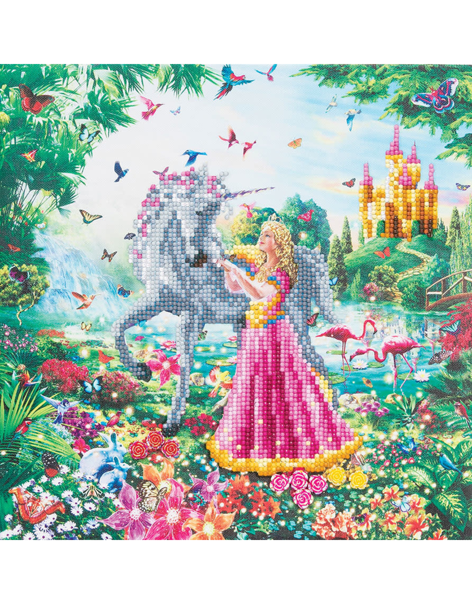 D.I.Y Crystal Art Kit Crystal Art Medium Framed Kit - The Princess and The Unicorn