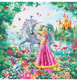 D.I.Y Crystal Art Kit Crystal Art Medium Framed Kit - The Princess and The Unicorn