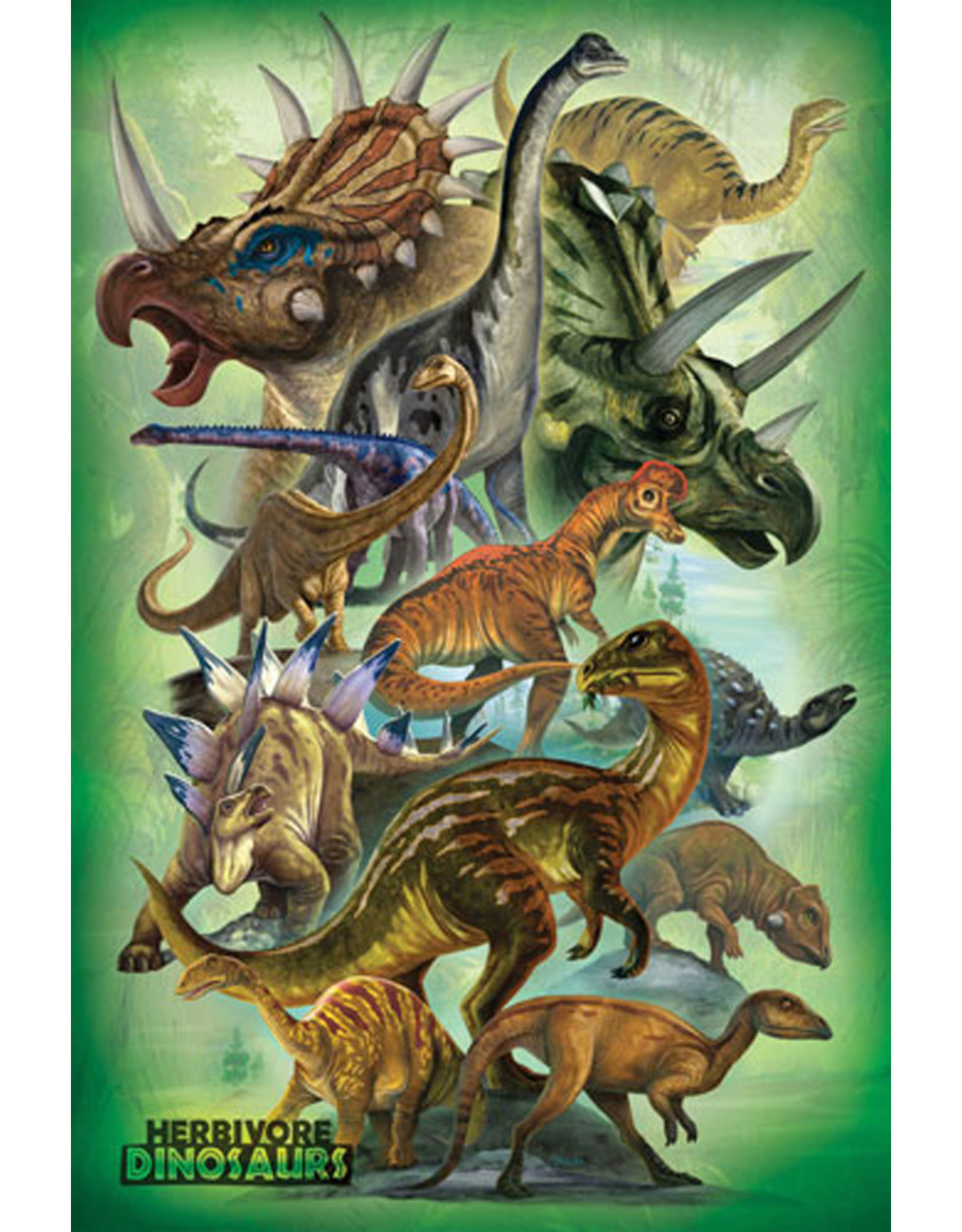 Eurographics Herbivores Dinosaur - Poster