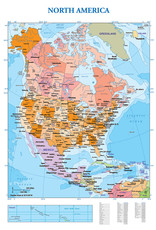 Eurographics Map of North America - Poster