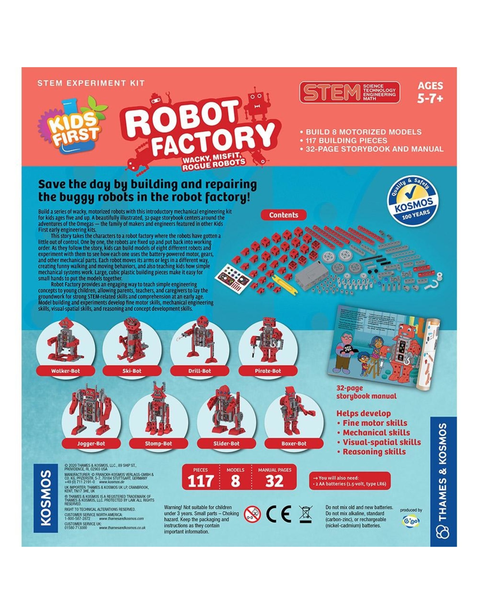 Thames & Kosmos Kids First Robot Factory: Wacky, Misfit, Rogue Robots