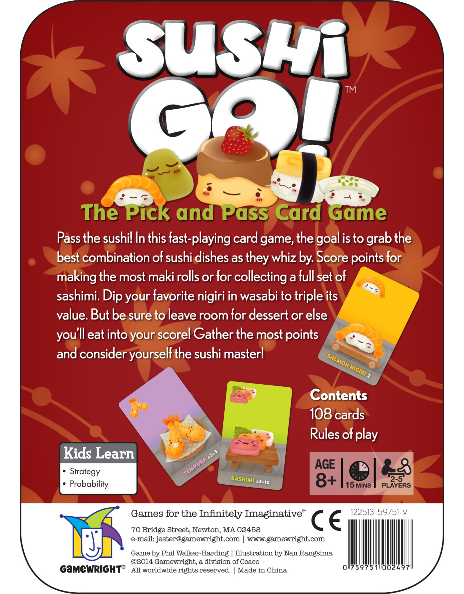 Gamewright Sushi Go! Game