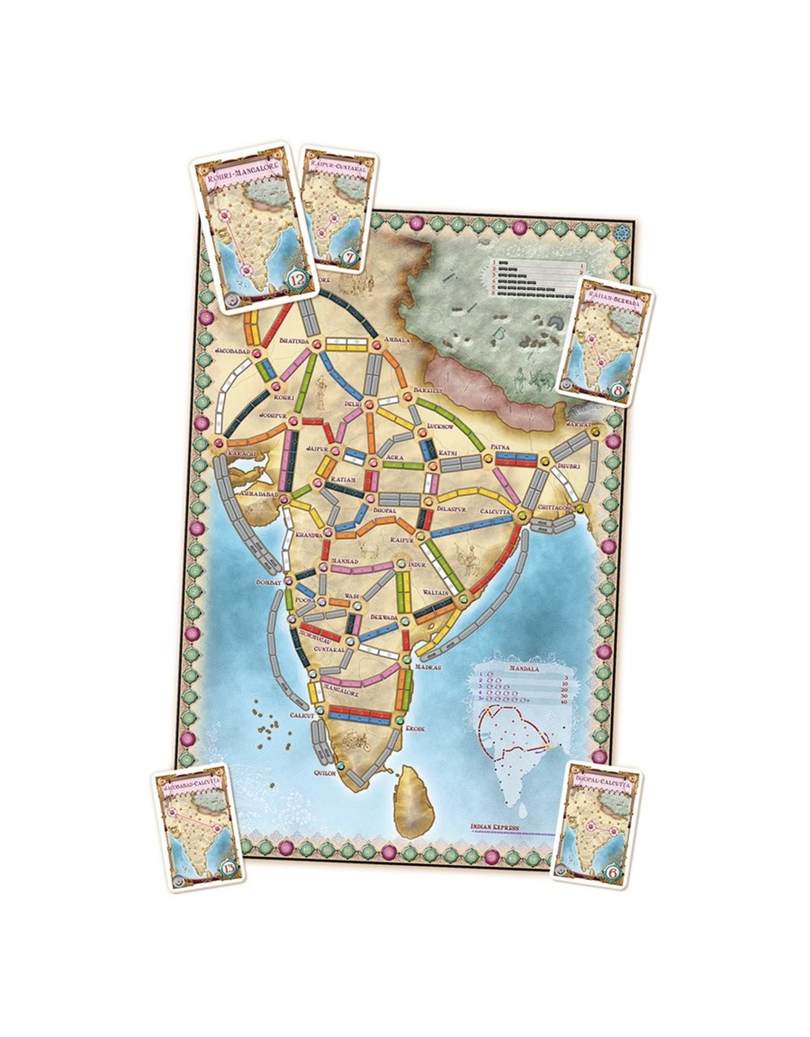 Days of Wonder Ticket to Ride: Map #2 - India/Switzerland
