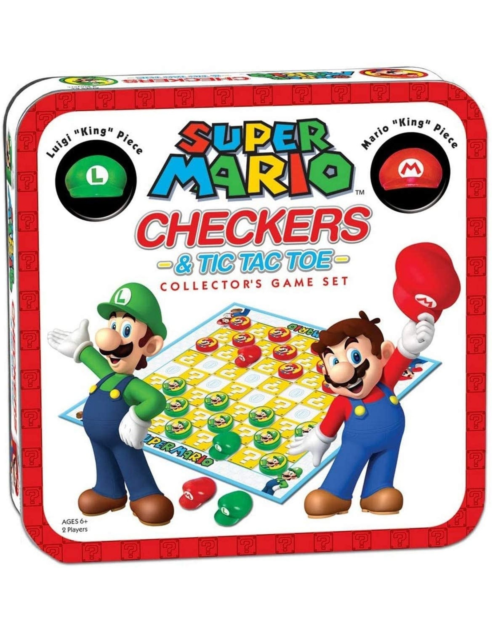 USAopoly Super Mario Checkers & Tic Tac Toe Collector's Game Set