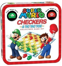 USAopoly Super Mario Checkers & Tic Tac Toe Collector's Game Set