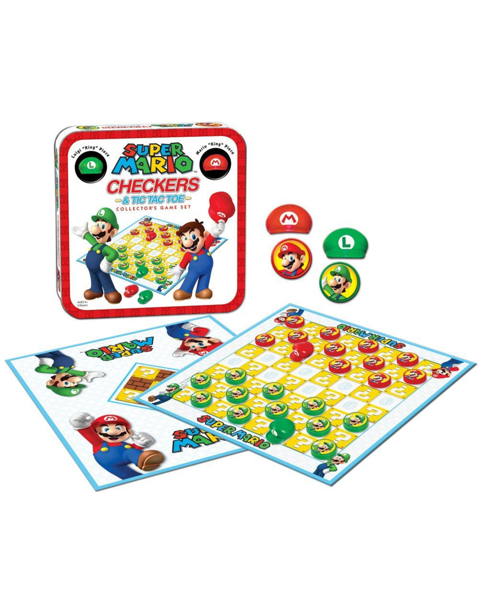 USAopoly Super Mario Checkers & Tic Tac Toe Collector's Game Set