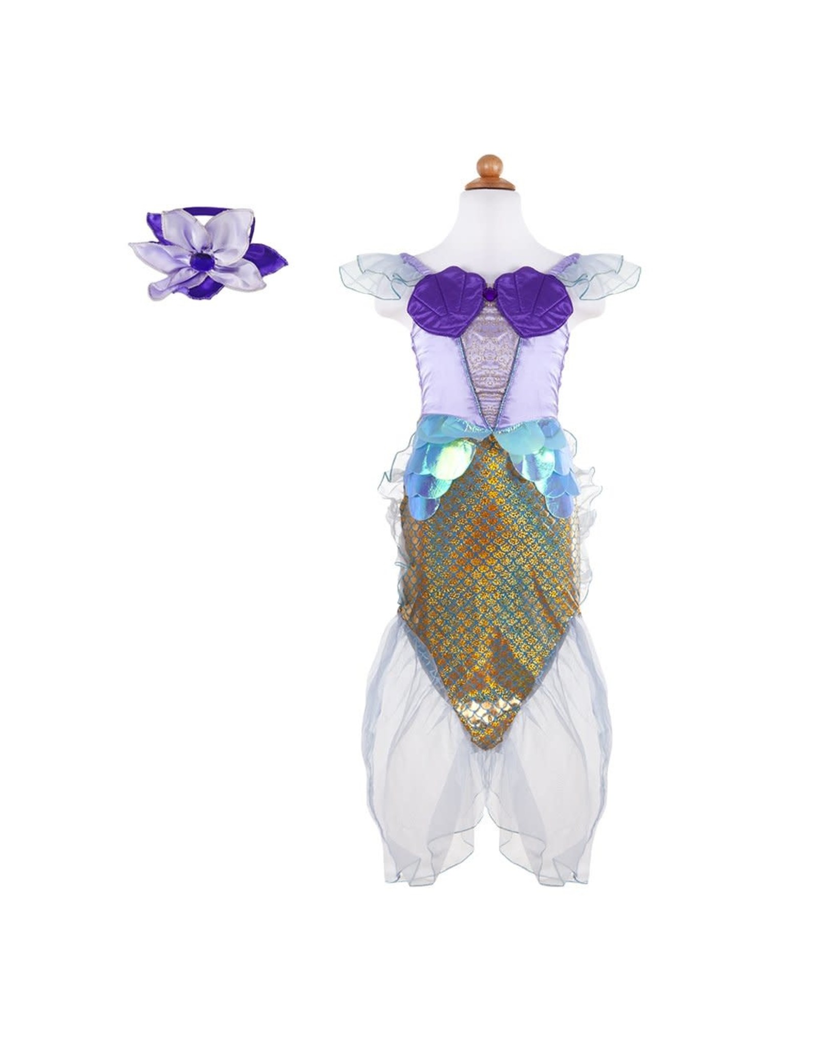Great Pretenders Lilac Mermaid Dress & Headband, Size 3/4