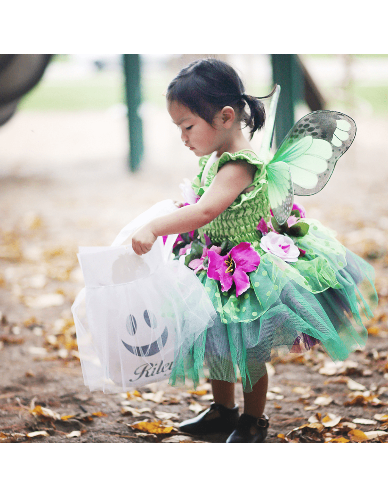 Great Pretenders Green Fairy Blooms Deluxe Dress & Wings, Size 3/4