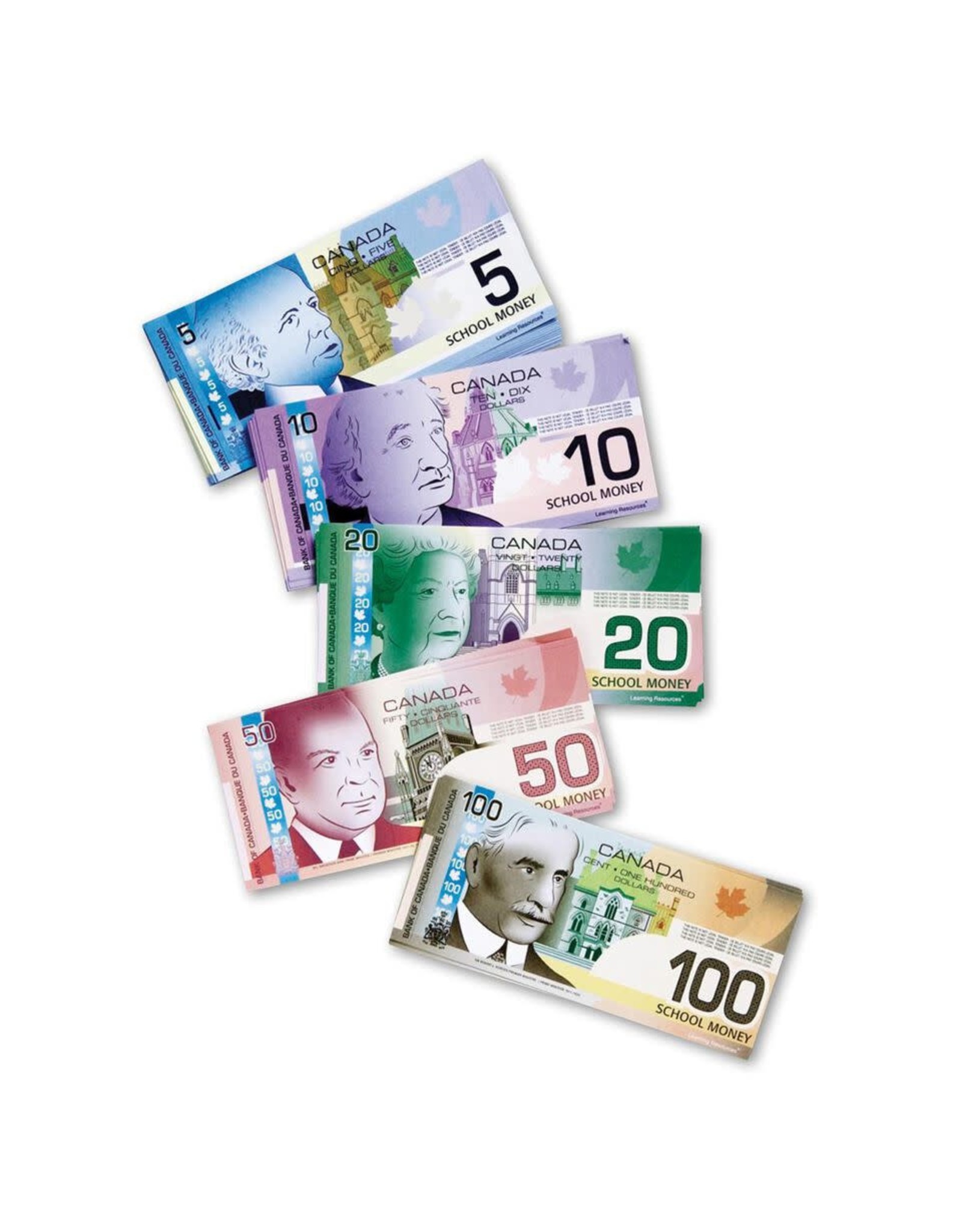 Learning Resources Canadian Currency Money for Wallet