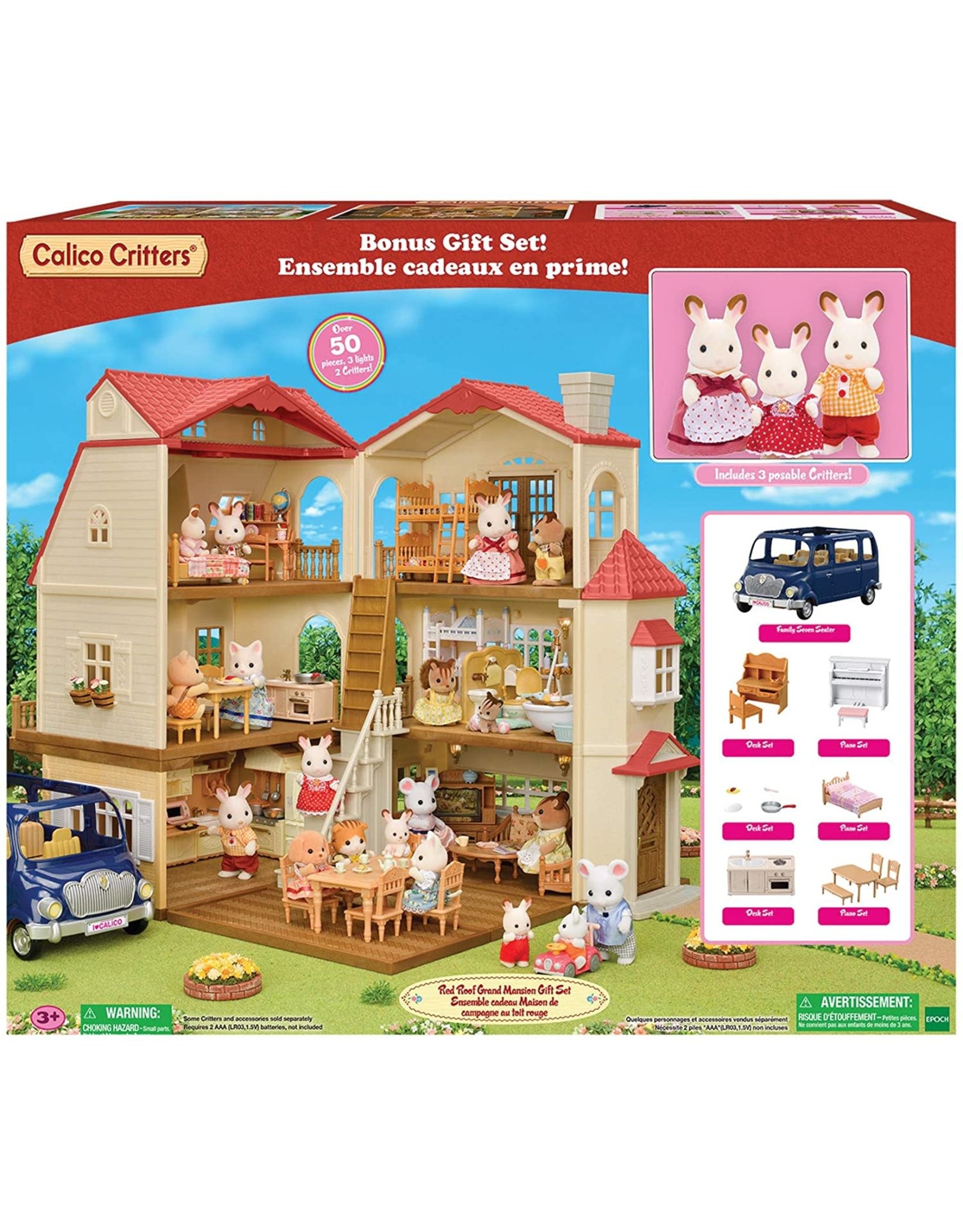 Calico Critters Calico Critters Red Roof Grand Mansion Gift Set