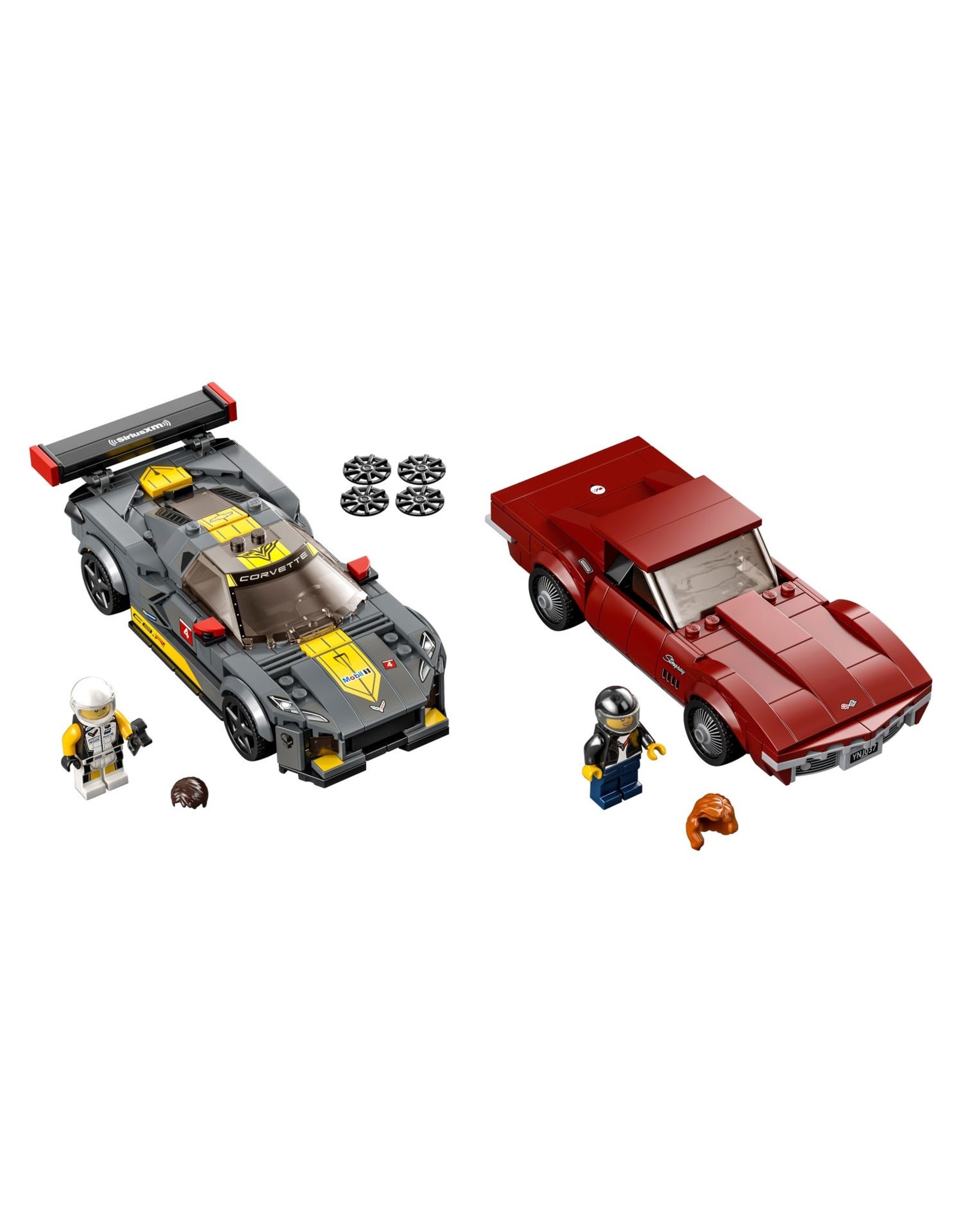Lego Chevrolet Corvette C8.R Race Car and 1968 Chevrolet Corvette