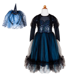 Great Pretenders Luna The Midnight Witch Dress & Headband, Size 5/6 (Discontinued)