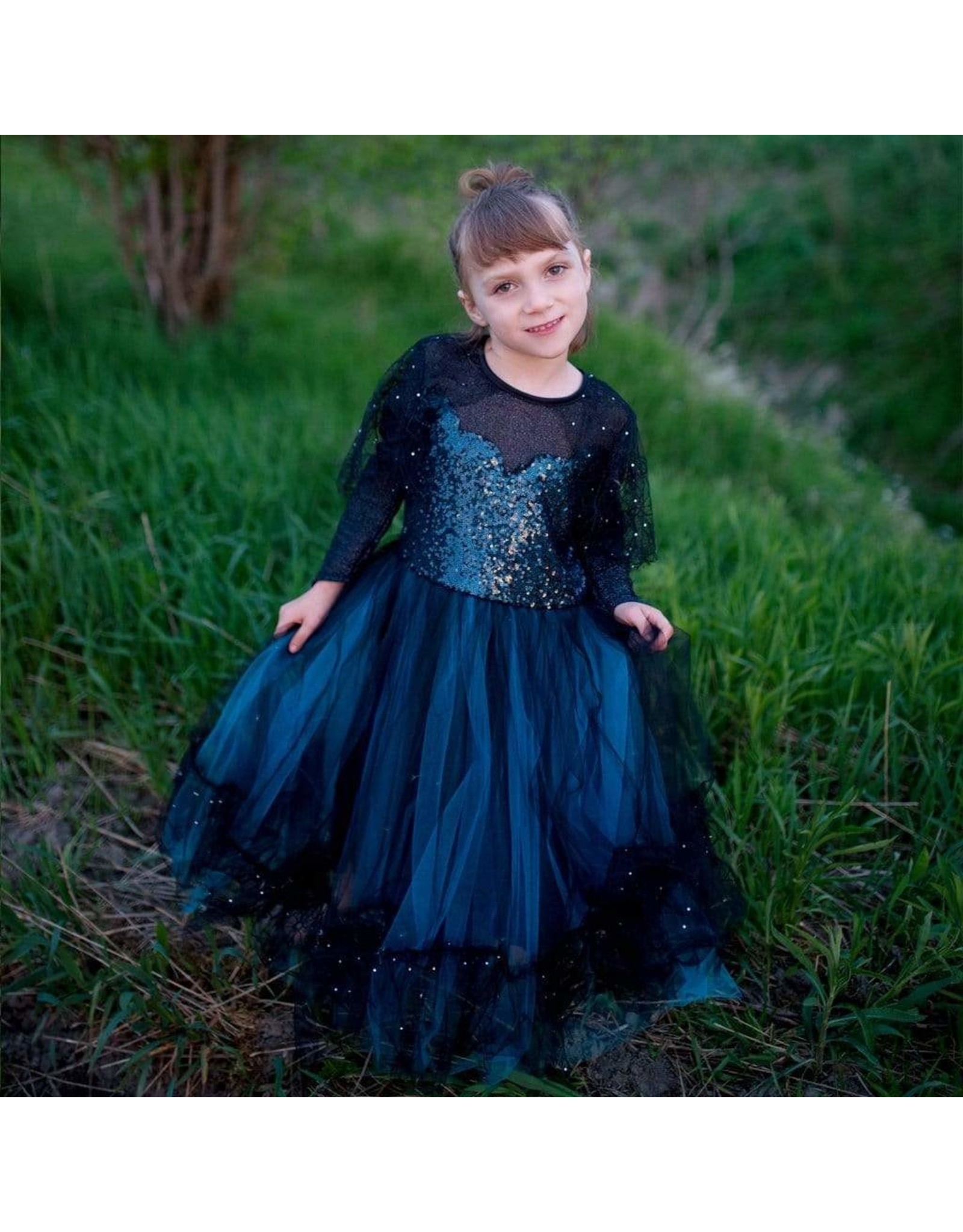 Great Pretenders Luna The Midnight Witch Dress & Headband, Size 5/6 (Discontinued)