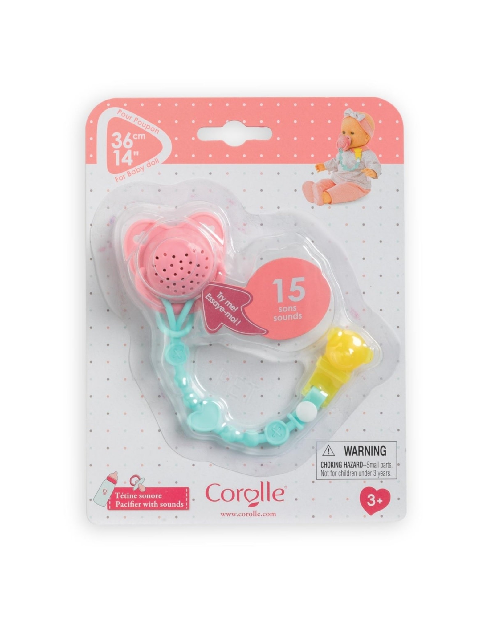 Corolle Corolle 14" Doll Pacifier with Sound