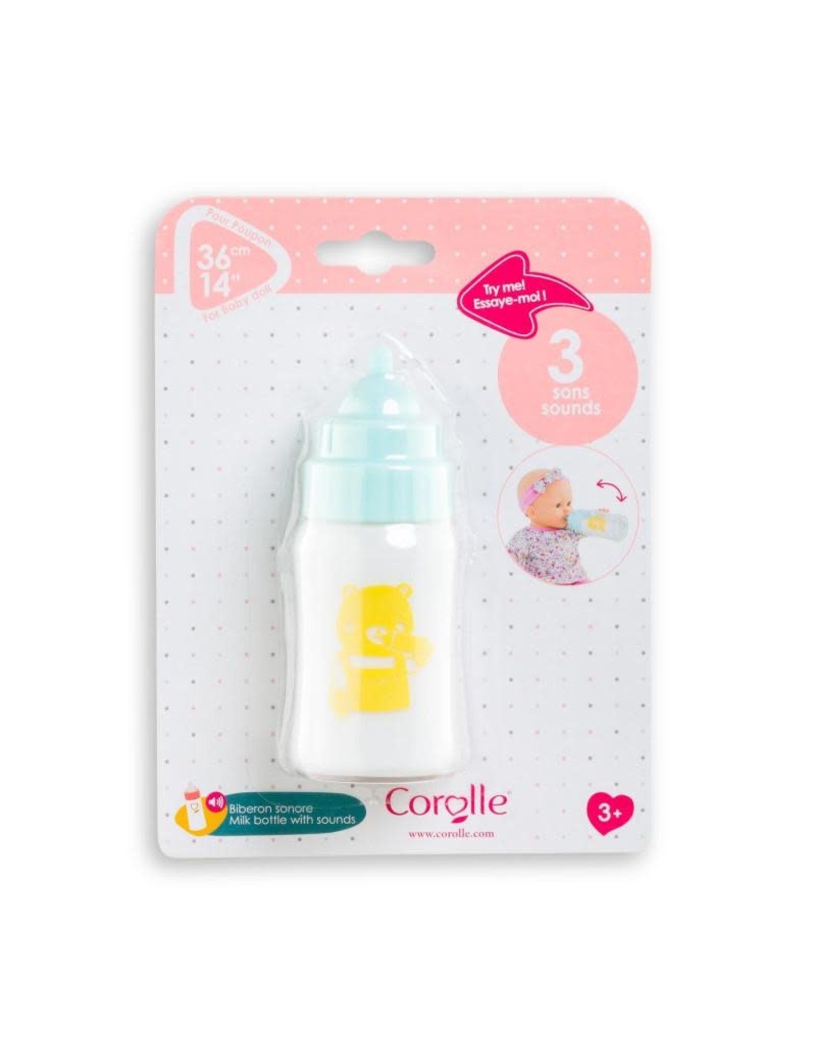 Corolle Corolle 14"/17" Doll Milk Bottle with Sound