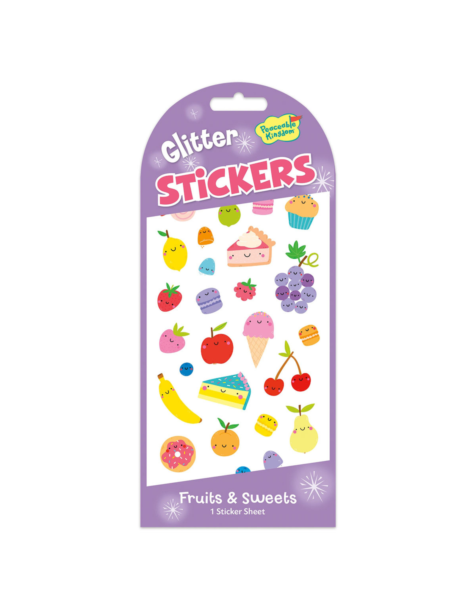 Peaceable Kingdom Fruits & Sweets Glitter Stickers