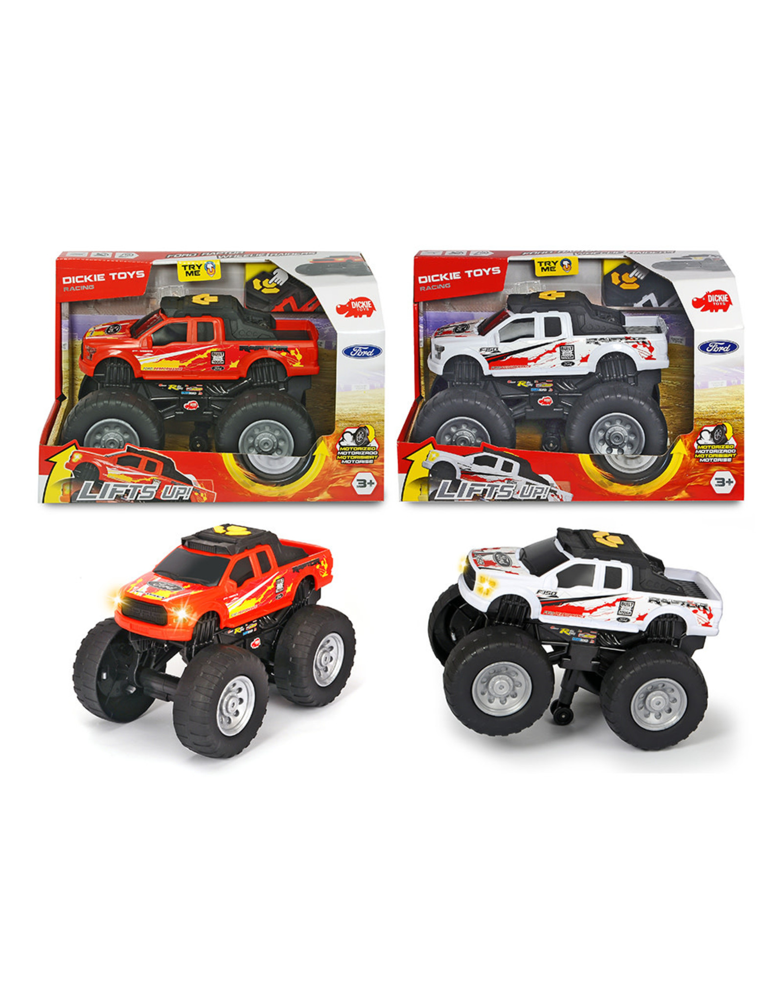 Dickie - Racing Ford Raptor - Wheelie Light and Sound 25.5 cm Assorted