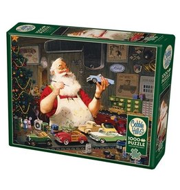 Cobble Hill Santa Painting Cars 1000 pc