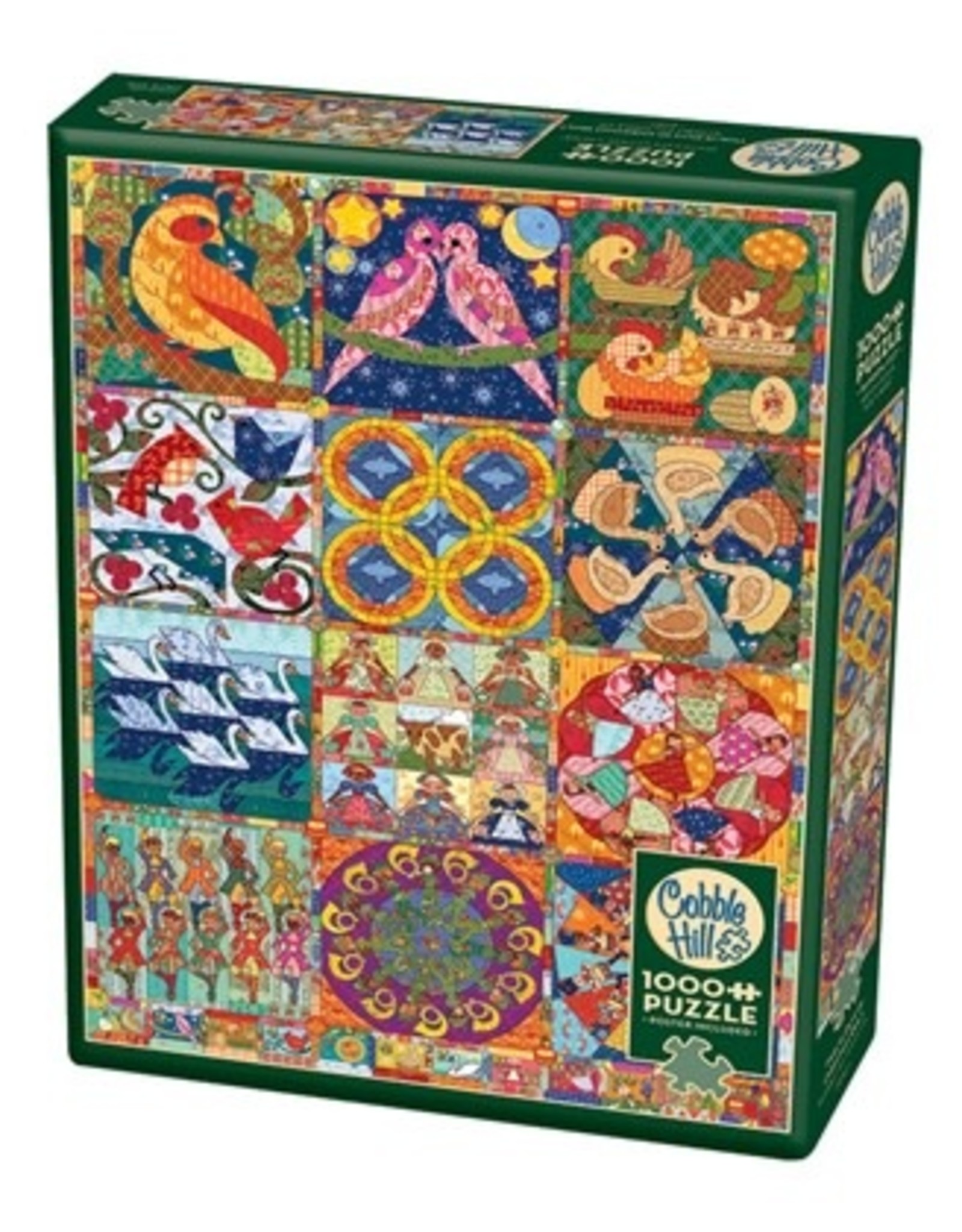 Cobble Hill Twelve Days of Christmas Quilt 1000 pc
