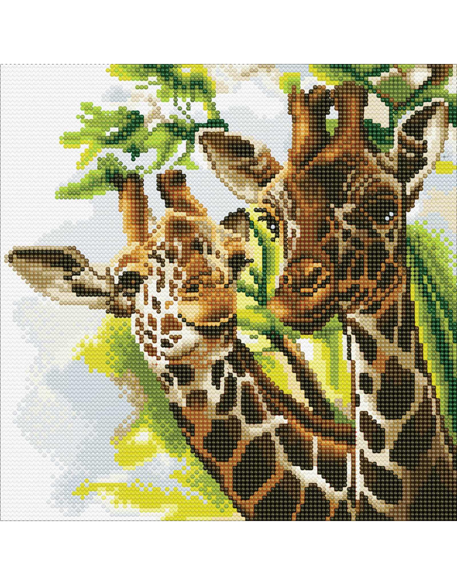 D.I.Y Crystal Art Kit Crystal Art Medium Framed Kit - Friendly Giraffes