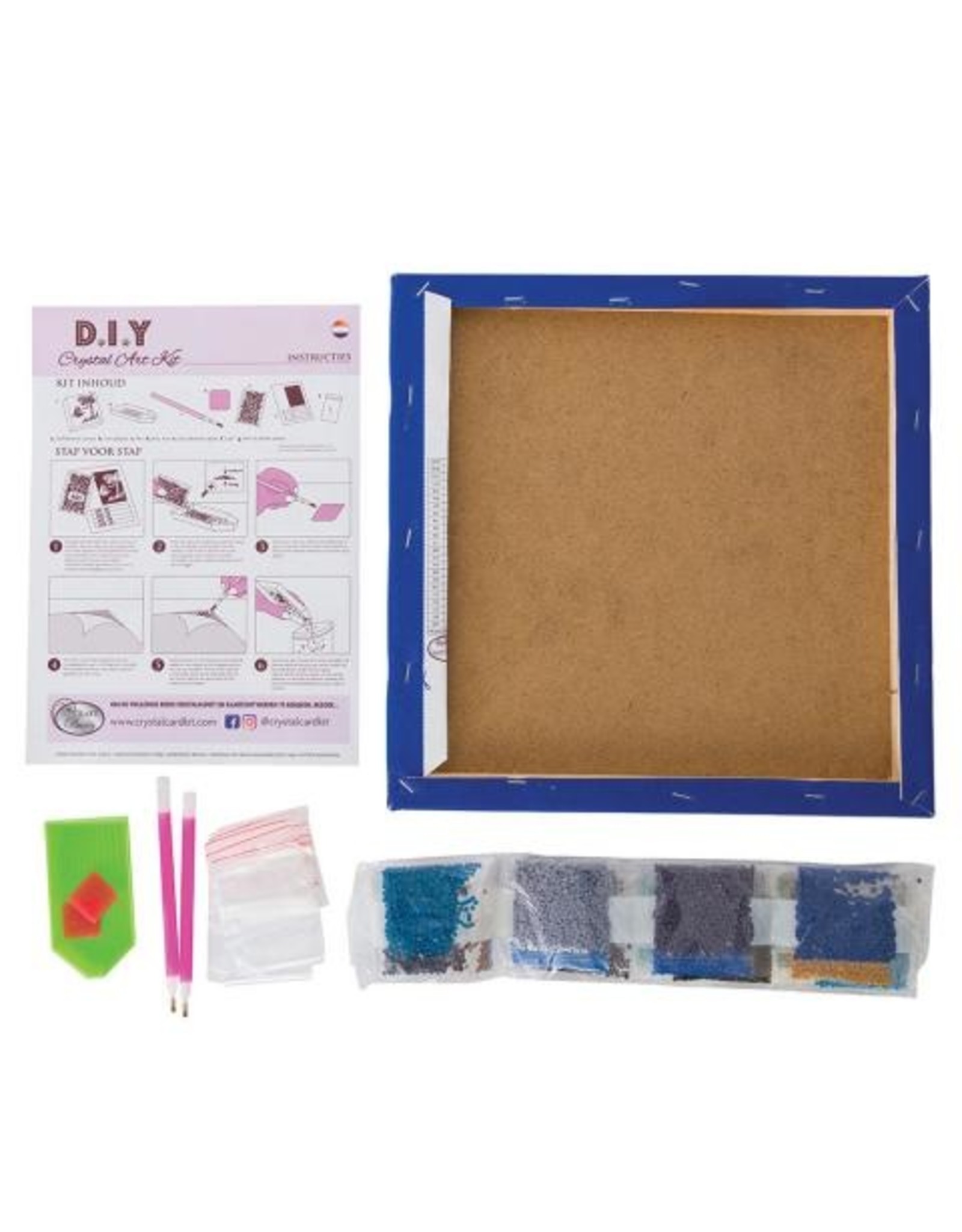 D.I.Y Crystal Art Kit Crystal Art Medium Framed Kit - Friendly Giraffes